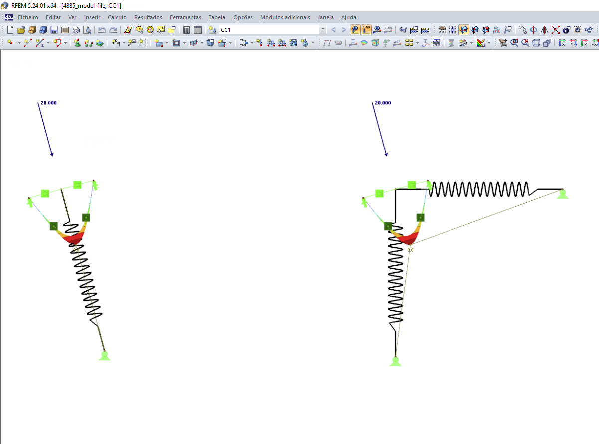 Deformação sem deflexão lateral da superfície