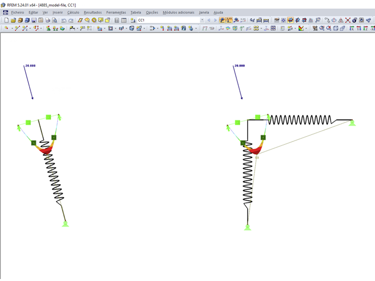 Deformação sem deflexão lateral da superfície