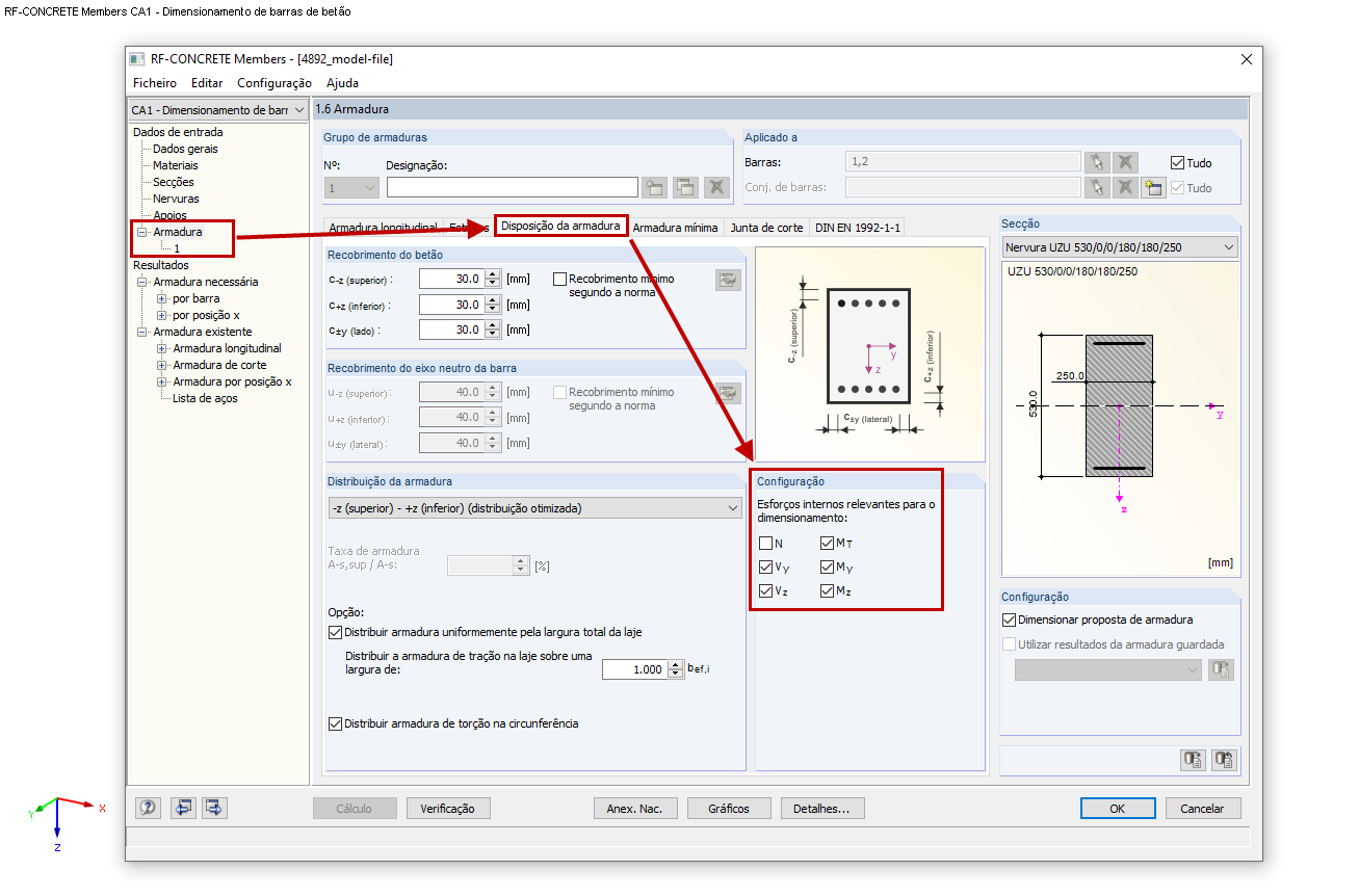 Desativação da força axial
