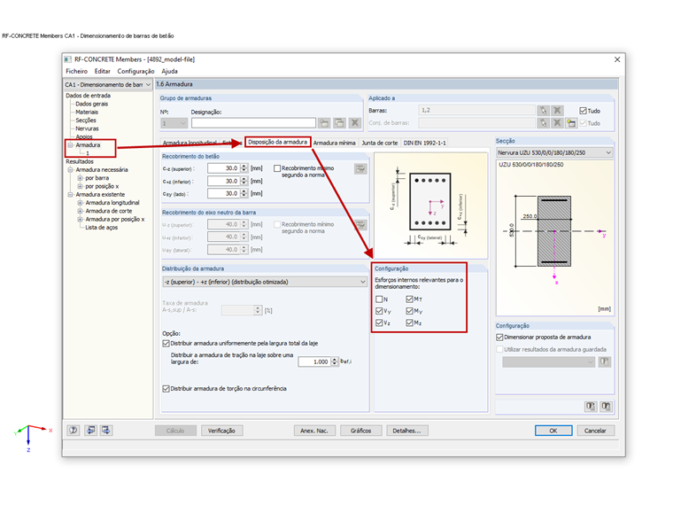 Desativação da força axial