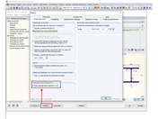 Ativação da interação linear da força axial e do momento resistente