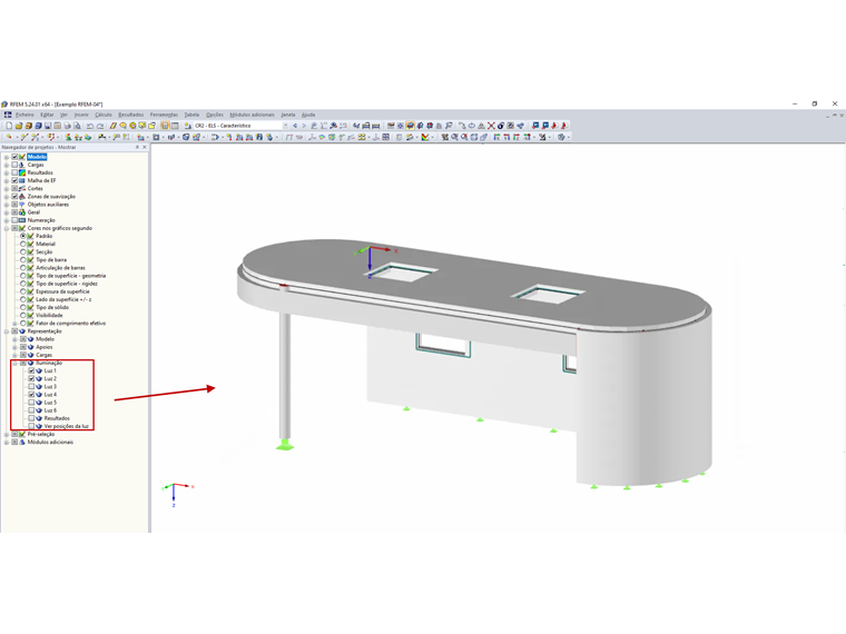 Configuração da iluminação