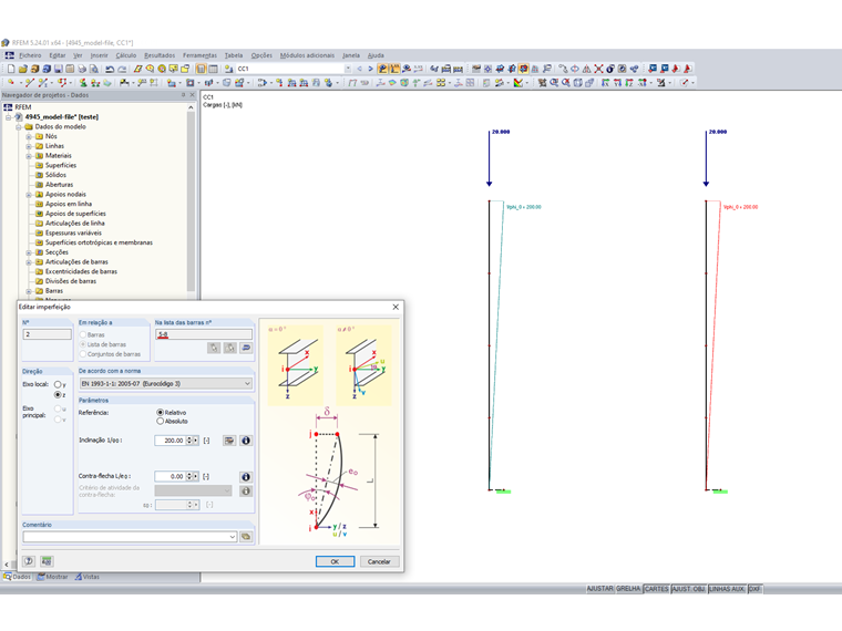 Imperfeição ajustada graficamente