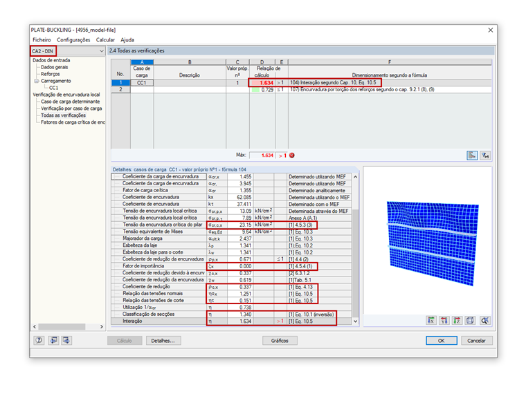 Verificação segundo o anexo nacional alemão