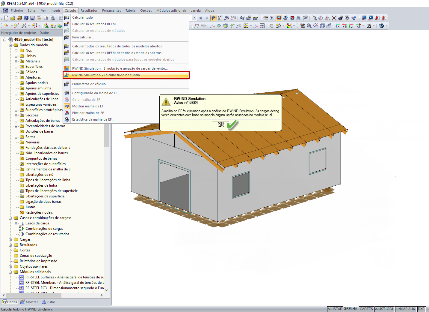Regenerar cargas após o ajuste do modelo