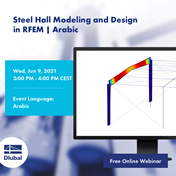 Modelação e dimensionamento de pavilhões em aço\n no RFEM | Árabe