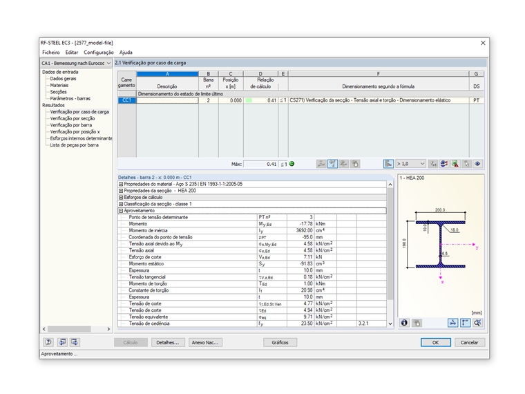 Análise de estabilidade com o RF-STEEL Warping Torsion
