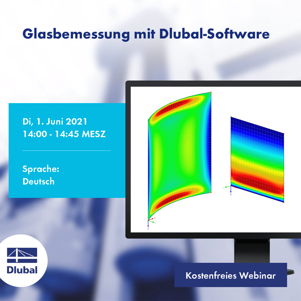 Dimensionamento de vidros com o software Dlubal