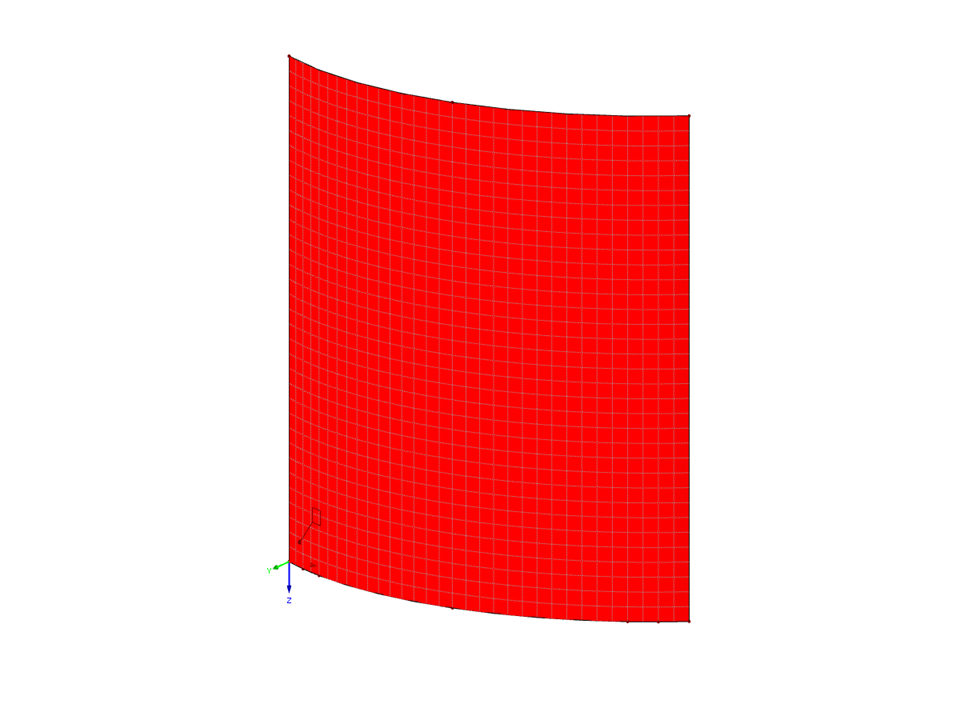 Painel de vidro isolante curvado