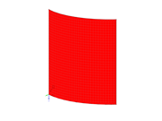 Painel de vidro isolante curvado