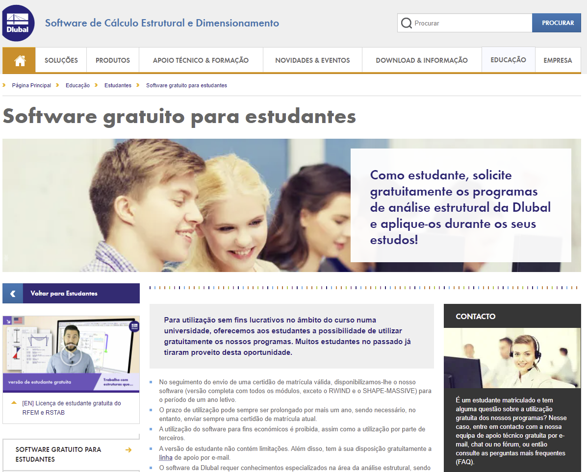 Solicitar ou renovar licença de estudante gratuita