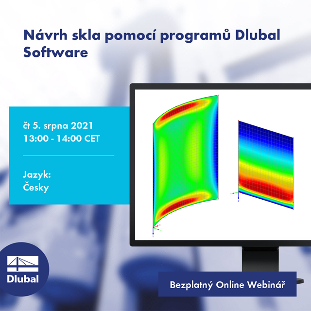 Dimensionamento de vidro com o software da Dlubal