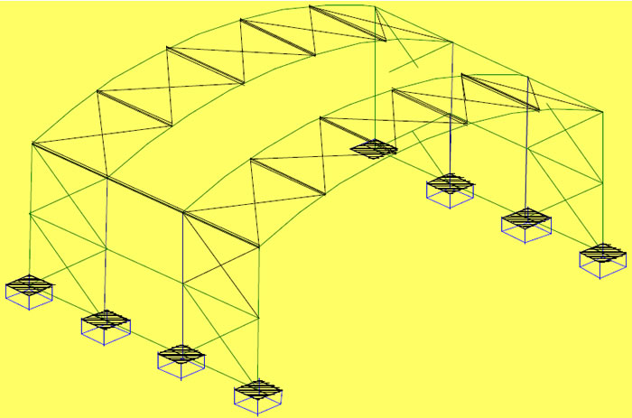 Dimensionamento e análise estrutural de um palco de eventos