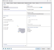 Seleção dos tipos de modelo 1D, 2D e 3D nos dados gerais