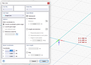 Ponto inicial da primeira linha