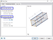 Criar linhas e superfícies ao copiar