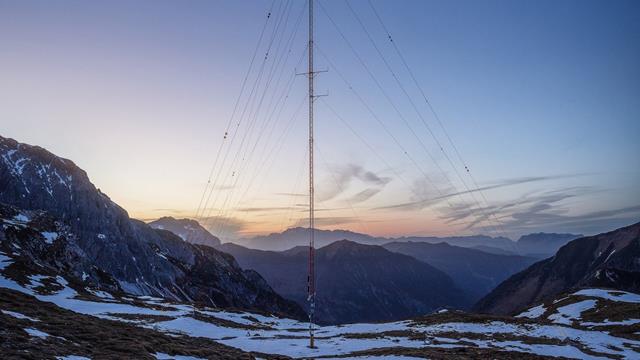 Mastro de medição do vento no Tauern de Radstadt, Áustria (© m3-ZT GmbH)