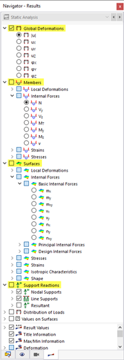Navegador de projetos - Resultados