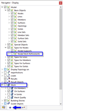 Desativar refinamentos de malha de nós e malha no "Navegador – Mostrar"