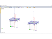 Pilar que atravessa uma parede