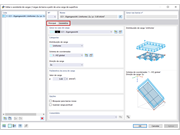 FAQ 005053 | Quais são as opções disponíveis para distribuir cargas de superfície como cargas de barra sobre as barras de uma estrutura de barras plana?