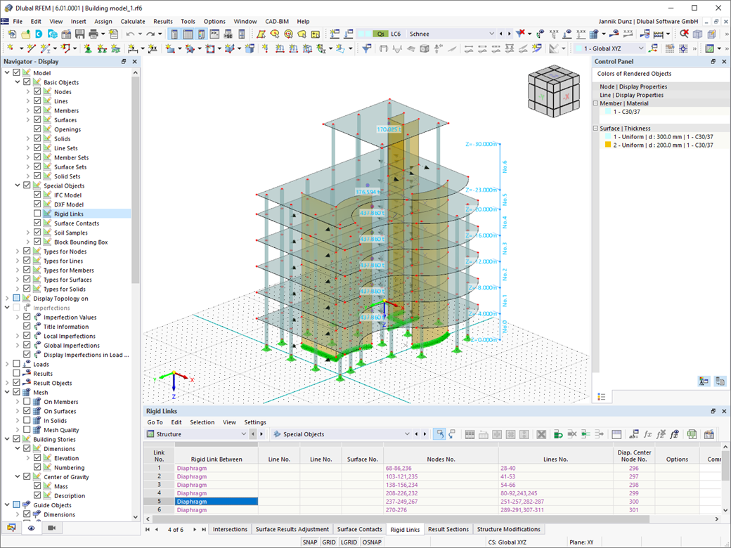 Representação gráfica da informação do piso
