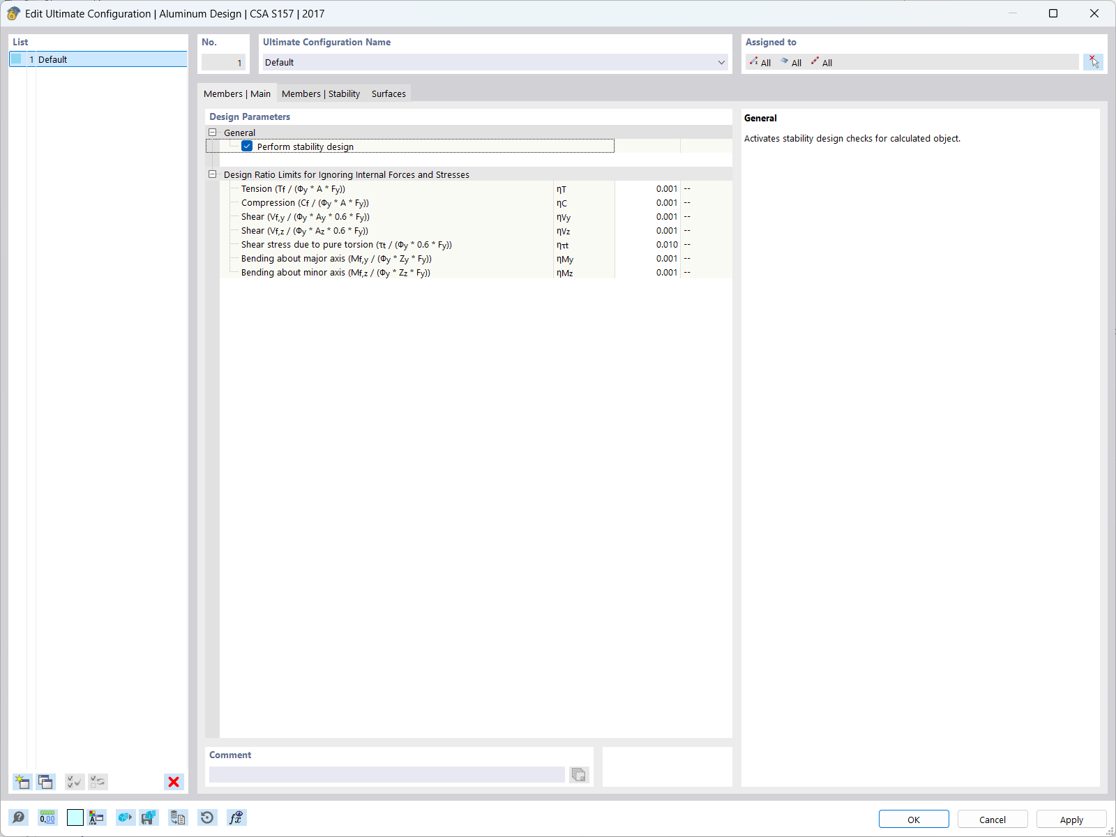 Tabela de configurações de alumínio apresenta vários parâmetros de resistência para aplicações estruturais.
