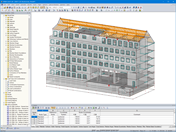 Modelo 3D da escola profissional no RFEM (© Eggers Tragwerksplanung GmbH)