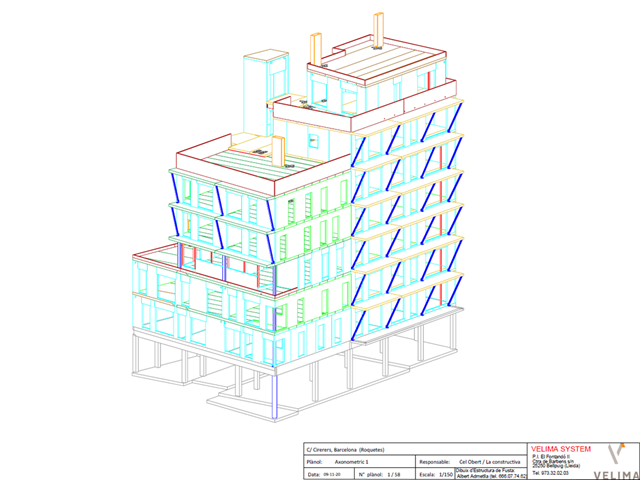 Desenho do edifício para montagem (© Albert Admetla – VELIMA)