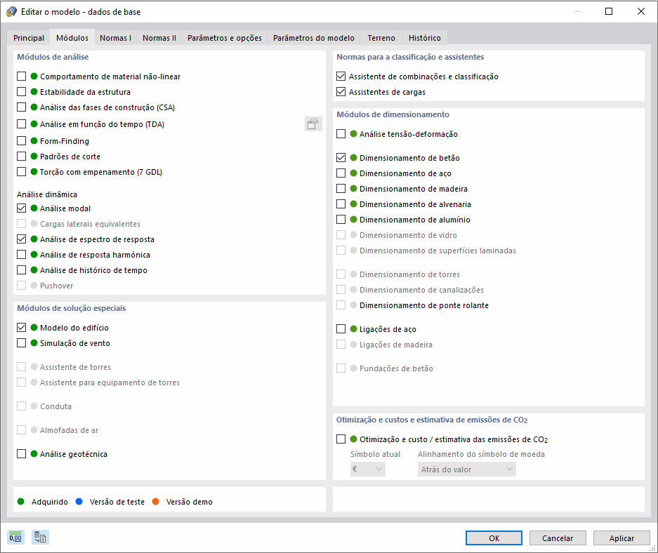 Módulos para o RFEM 6