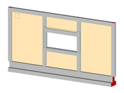 Parede de alvenaria com abertura no meio
