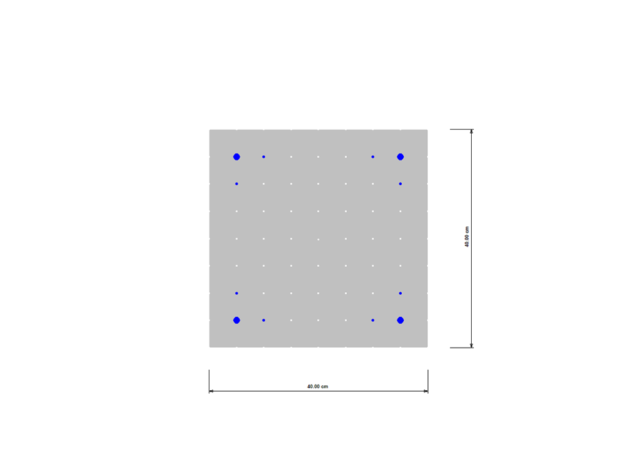 Secção transversal quadrada de betão | Secção