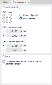Definição de excentricidade de força