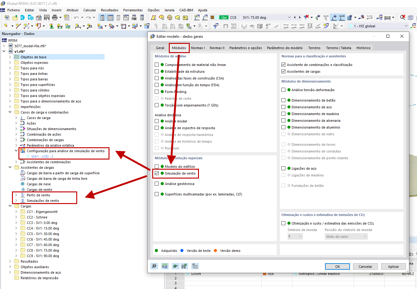 FAQ 005114 | Como é que posso abrir o RWIND utilizando o assistente de cargas no RFEM e no RSTAB?