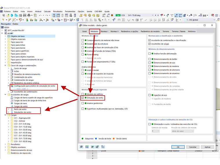 FAQ 005114 | Como é que posso abrir o RWIND utilizando o assistente de cargas no RFEM e no RSTAB?