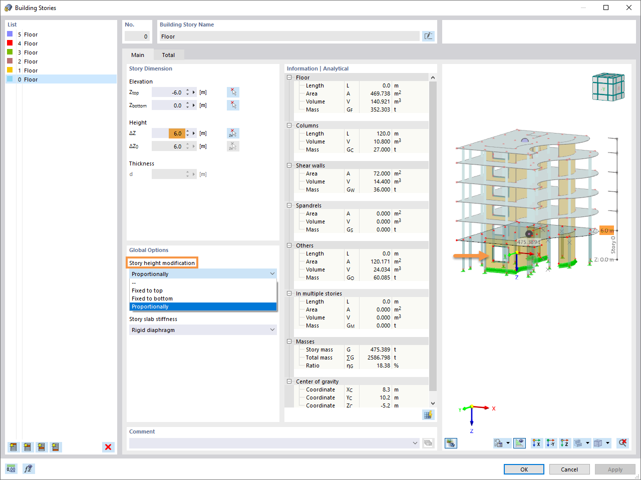 Story Height Modification