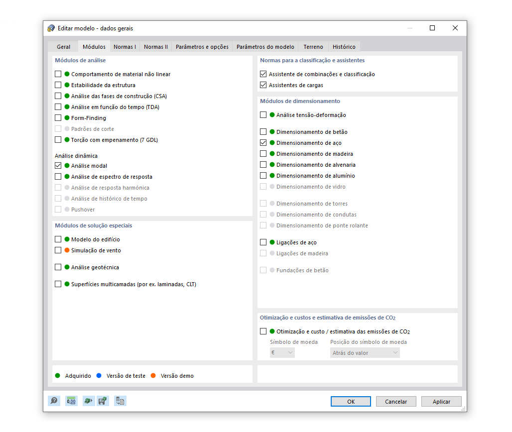FAQ 005120 | É possível utilizar os módulos que estão esbatidos na vista geral?