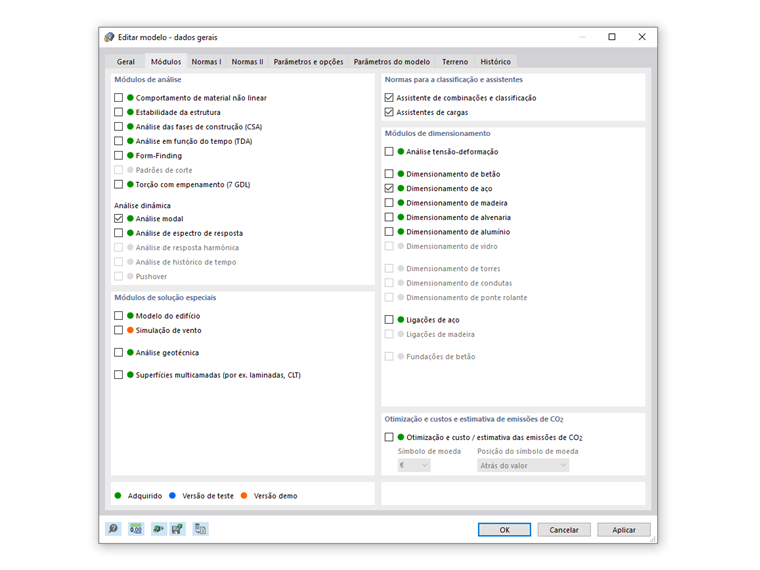 FAQ 005120 | É possível utilizar os módulos que estão esbatidos na vista geral?