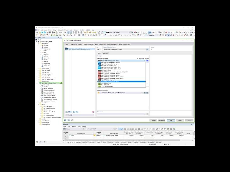 Combinação de massa para análise modal