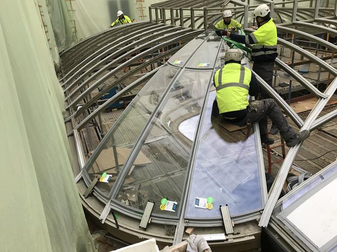 Claraboia na fase de construção (© Bellapart)