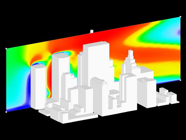 Modelo de simulação de vento da Torre Eiffel, modelo de demonstração do RWIND Simulation