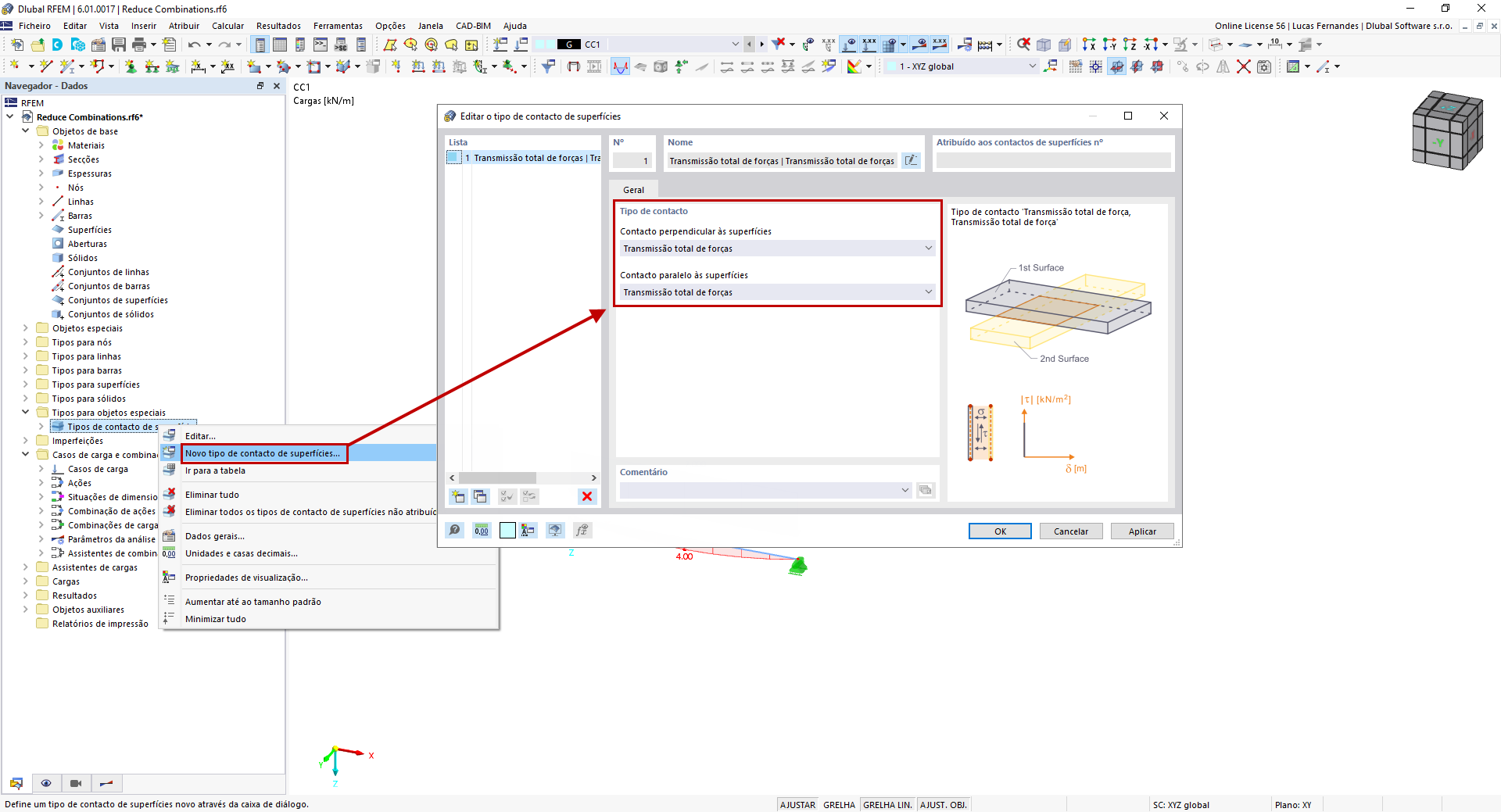 FAQ 005134 | Qual é a forma mais rápida de criar um contacto entre duas superfícies?