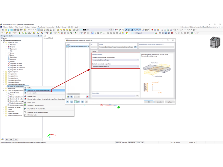 FAQ 005134 | Qual é a forma mais rápida de criar um contacto entre duas superfícies?