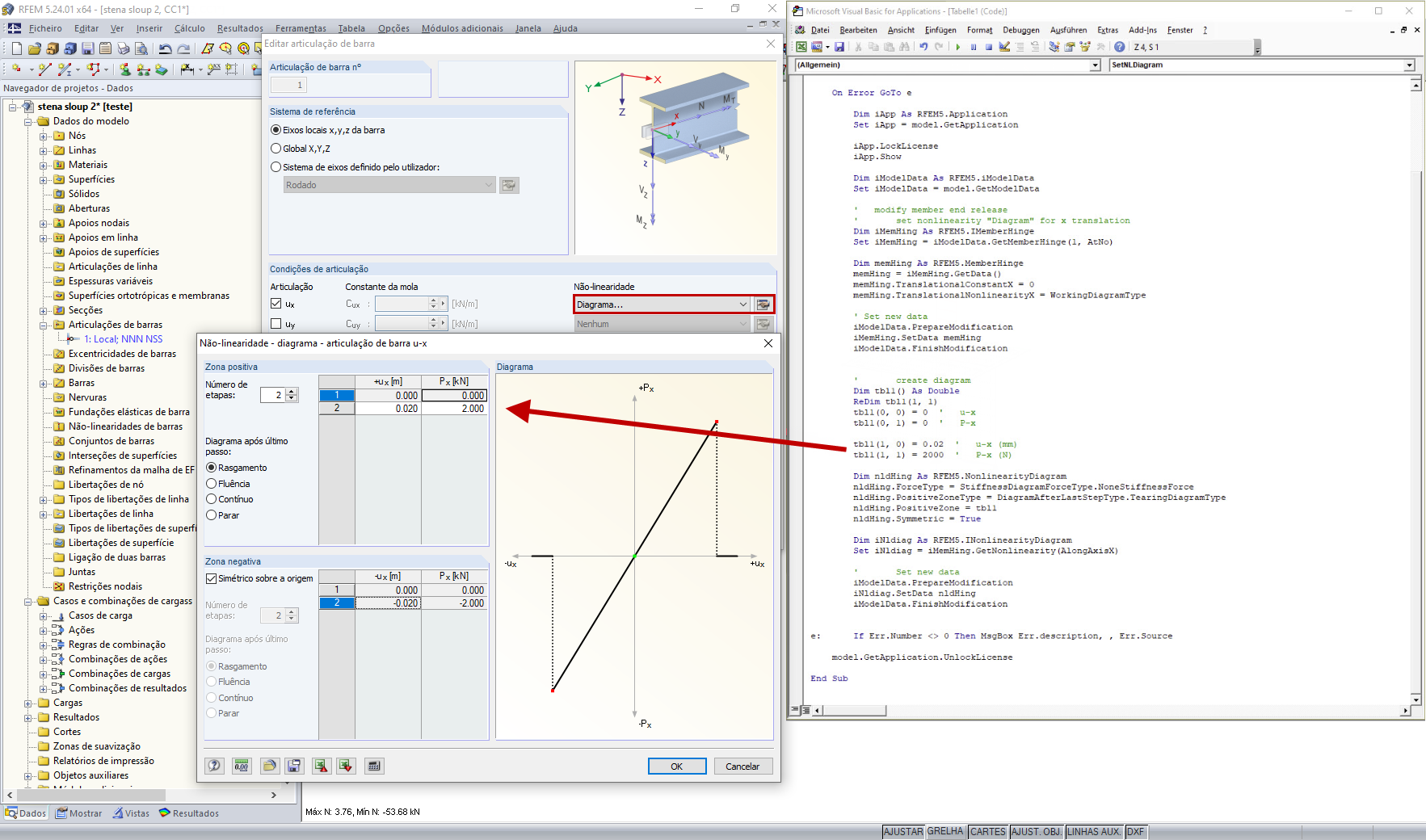 FAQ 005138 | Como é que posso criar uma articulação de barra com um "Diagrama" utilizando a interface COM?