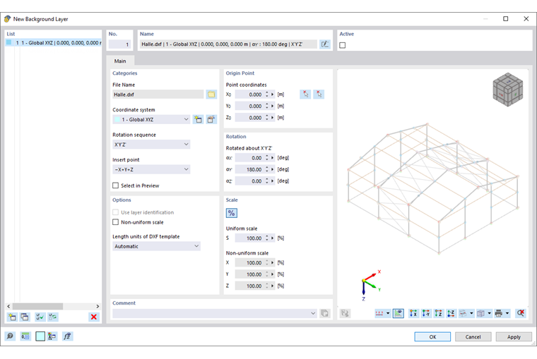 Caixa de diálogo ' Nova camada de fundo '