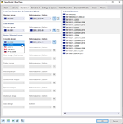 Selecionar norma para dimensionamento de betão