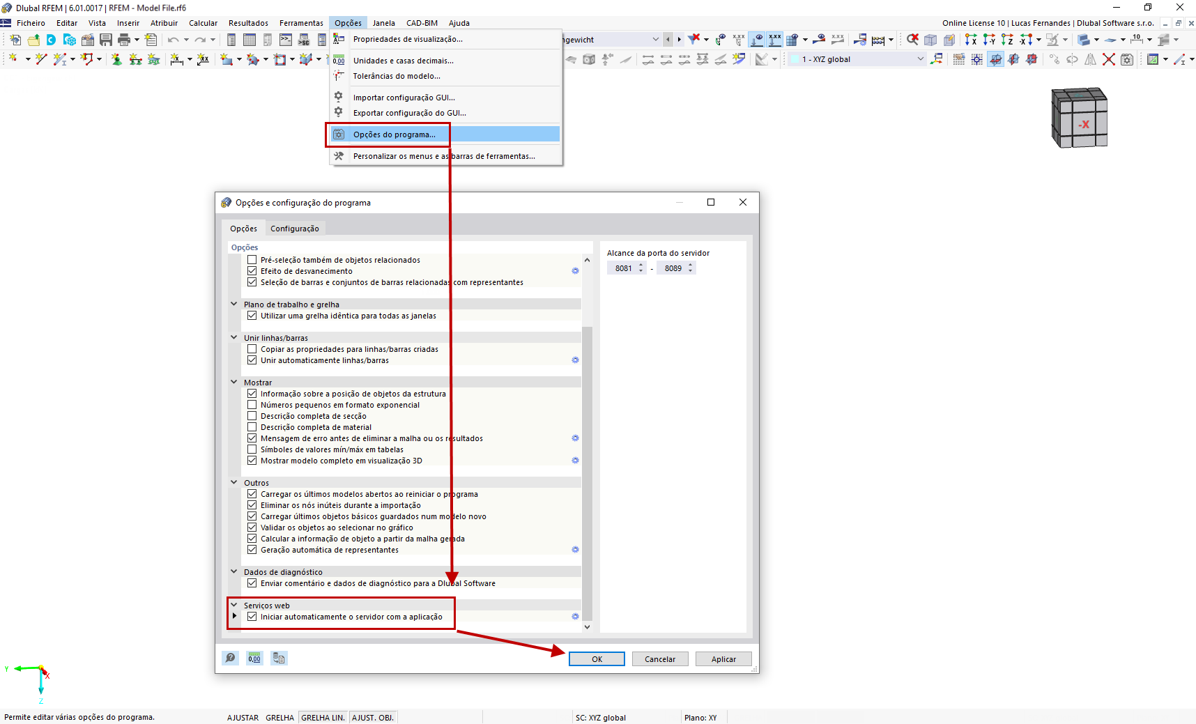 FAQ 005147 | Ao iniciar um serviço Web ou a interface do RFEM 6/RSTAB 9, recebo uma mensagem de erro. O que posso fazer?