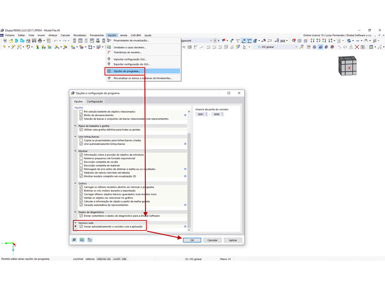 FAQ 005147 | Ao iniciar um serviço Web ou a interface do RFEM 6/RSTAB 9, recebo uma mensagem de erro. O que posso fazer?