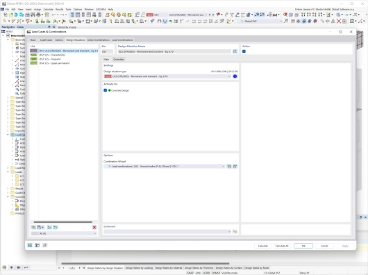 Situação de dimensionamento para o dimensionamento de betão
