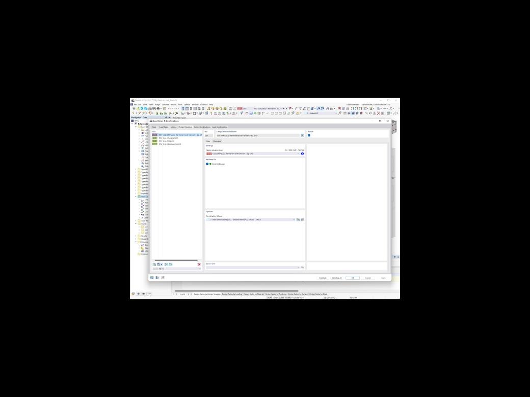 Situação de dimensionamento para o dimensionamento de betão
